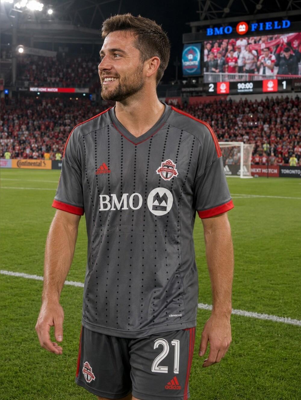 Adidas Toronto BMO Jersey Men's MLS Official Climacool Large Football Soccer